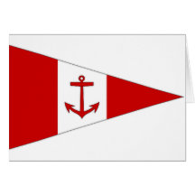 Ireland Lough Derg Sailing Club Ensign Greeting Cards