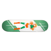 Ireland Manga Anime girl dressed in Flag Irish Skate Deck