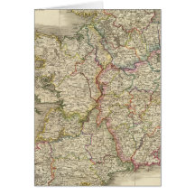 Ireland map greeting card