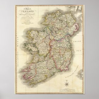 Ireland map poster