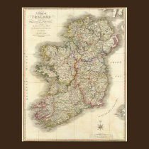 Ireland map posters