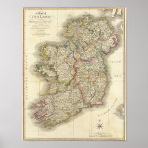 Ireland map print