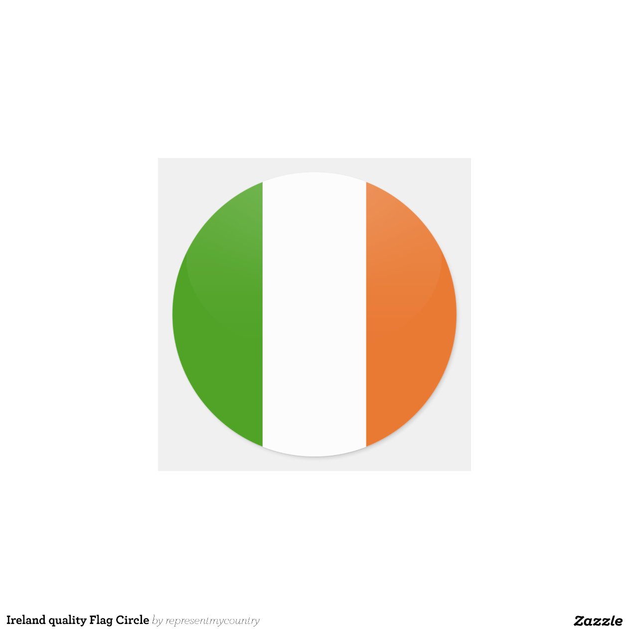 Ireland quality Flag Circle Classic Round Sticker | Zazzle