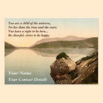 Ireland Sea Coast Motivational Desiderata Business Card Templates