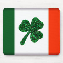 Ireland Shamrock Flag Mouse Pad