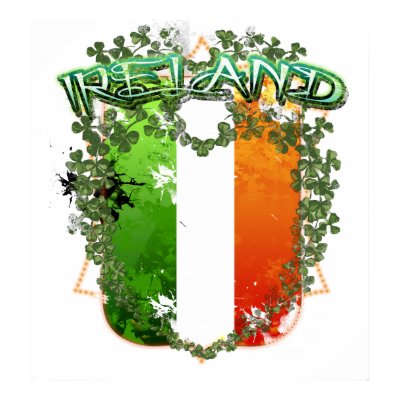 IRELAND  SHAMROCK POSTERS by bartonleclaydesign