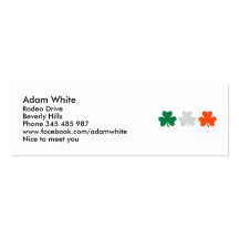 Ireland shamrocks business card templates