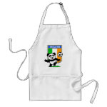 This adorable little panda is too cute! He's featured in front of a large flag from Ireland and ready to play football and score some goals. This cute design is perfect for football players and soccer fans.