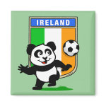 This adorable little panda is too cute! He's featured in front of a large flag from Ireland and ready to play football and score some goals. This cute design is perfect for football players and soccer fans.