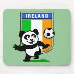 This adorable little panda is too cute! He's featured in front of a large flag from Ireland and ready to play football and score some goals. This cute design is perfect for football players and soccer fans.