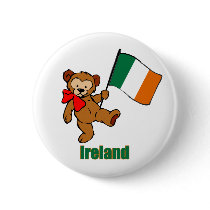 Ireland Teddy Bear Button by nitsupak Ireland Teddy Bear Button