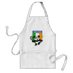 This adorable little panda loves to get out on the court and hits some balls. Panda plays in front of a large flag of Ireland. This is a great design for anyone who loves to play tennis, watch tennis or just loves cute pandas.