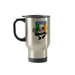 This adorable little panda loves to get out on the court and hits some balls. Panda plays in front of a large flag of Ireland. This is a great design for anyone who loves to play tennis, watch tennis or just loves cute pandas.