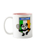 This adorable little panda loves to get out on the court and hits some balls. Panda plays in front of a large flag of Ireland. This is a great design for anyone who loves to play tennis, watch tennis or just loves cute pandas.