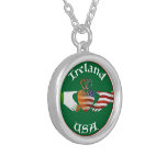 Ireland USA Claddagh Necklace