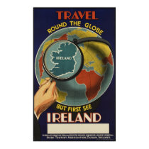 Ireland Vintage Travel Poster Ad Retro Prints