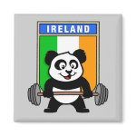This cute bodybuilding panda loves weightlifting. He stands in front of a large flag of Ireland. Look how easy he lifts that heavy barbell loaded with weight plates. This design is too cute. Great gifts here for anyone from Ireland who loves weightlifting.