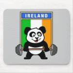 This cute bodybuilding panda loves weightlifting. He stands in front of a large flag of Ireland. Look how easy he lifts that heavy barbell loaded with weight plates. This design is too cute. Great gifts here for anyone from Ireland who loves weightlifting.