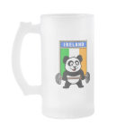 This cute bodybuilding panda loves weightlifting. He stands in front of a large flag of Ireland. Look how easy he lifts that heavy barbell loaded with weight plates. This design is too cute. Great gifts here for anyone from Ireland who loves weightlifting.