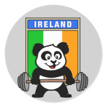 Ireland Weightlifting Panda stickers by cuteunion Ireland Weightlifting Panda stickers