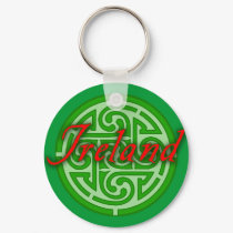 Ireland with Celtic Circle keychains
