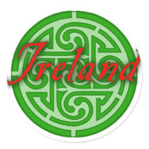 Ireland with Celtic Circle Stickers