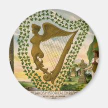 Ireland's Historical Emblems Fridge Magnet
