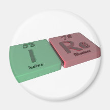 ires as Ir Iridium and Es Einsteinium Refrigerator Magnet