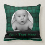 Iridescent Blocks (Green) Pillow