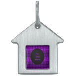 Iridescent Blocks (Purple) Pet Name Tags