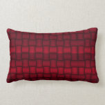 Iridescent Blocks (Red) Throw Pillow