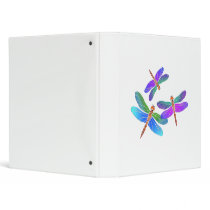 Iridescent Dive Bombing Dragonflies Vinyl Binders