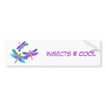 Iridescent Dive Bombing Dragonflies Bumper Sticker