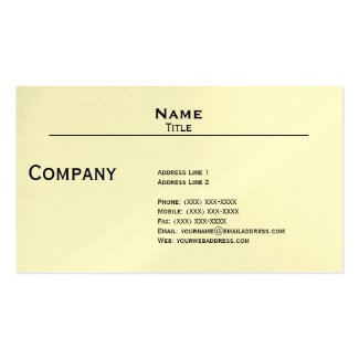 Iridescent Pearl Finish Business Card Template