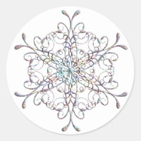 Iridescent Snowflake Stickers
