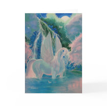 "Iridescent World" Winged Unicorn Greeting Card