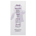 Iris and Buds Cutout Wedding Menu rack cards
