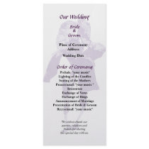 Iris and Buds Cutout Wedding Program Rack Card Design