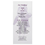 Iris and Buds Cutout Wedding Program rack cards
