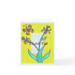 Iris and Butterfly Thank You Notecard