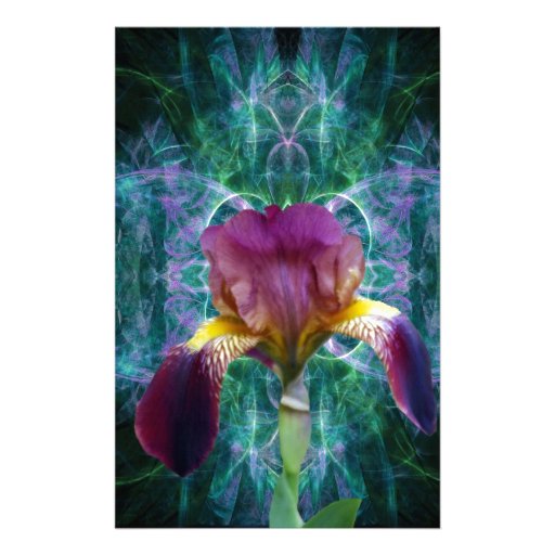 Iris and its meaning stationery design