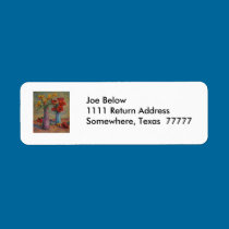 Iris and Poppies Address Labels labels