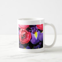 Iris and Tulips Coffee Mug