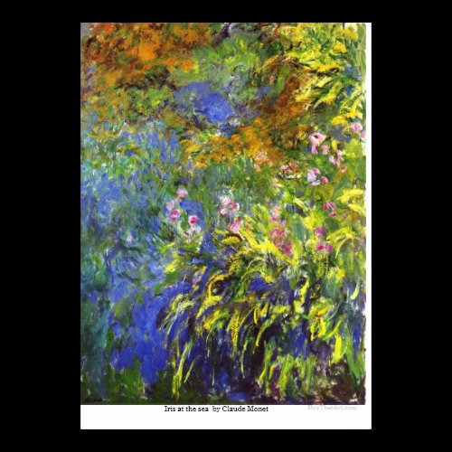Iris at the sea  by Claude Monet Print