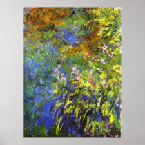 Iris at the sea-rose pond2 by Claude Monet Poster
