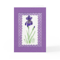 Iris Birthday Card (Large Print)
