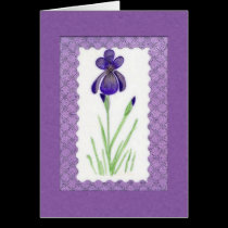 Iris Birthday Card (Large Print) cards