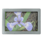 Iris Blue Flag Flower Belt Buckle