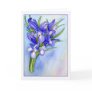 Iris Bouquet Blank Greeting Card