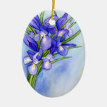 Iris Bouquet Flower Art Painting Ornament Pendant ornaments
